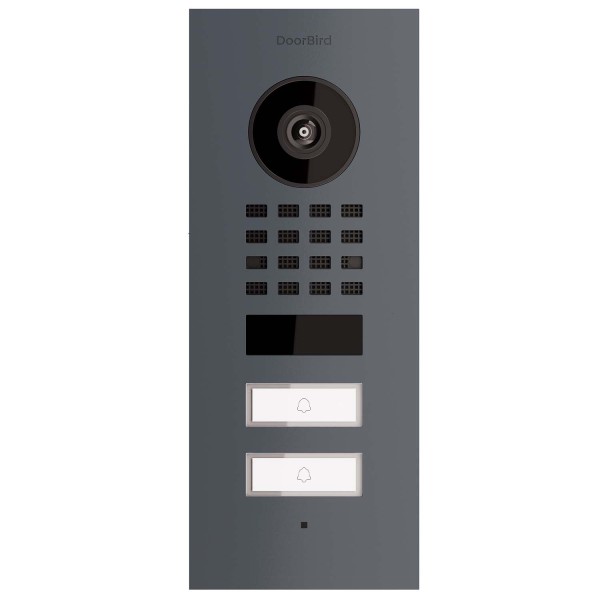 Interphone de porte encastré Smart-IN for Two Doorbird D1102V en anthracite