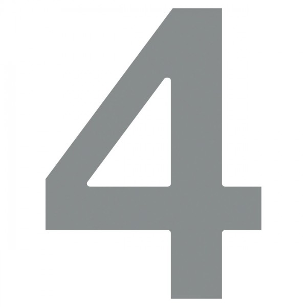 Numéro de Maison ''4'' Gris