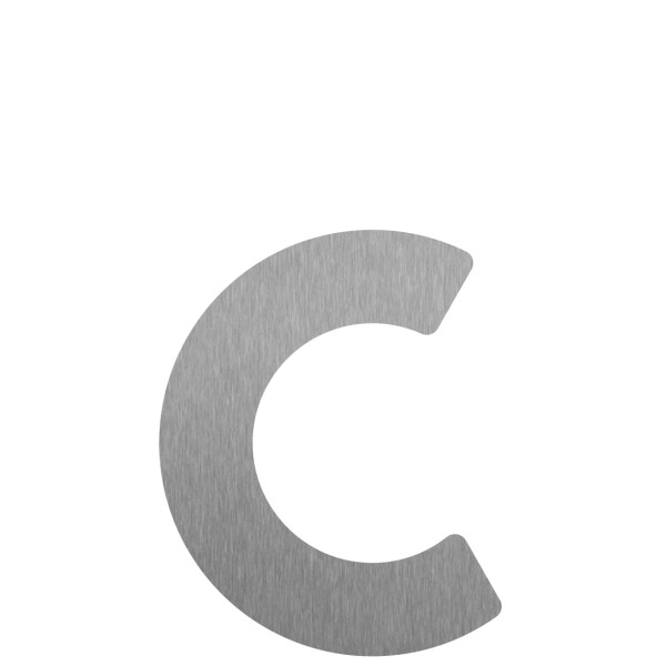 Lettre auto-adhésive "c" - 76 mm en acier inoxydable