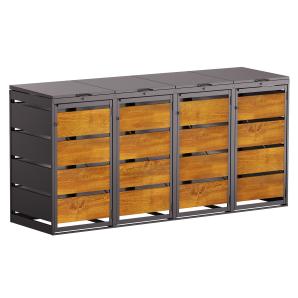 Abri pour quatre poubelles Kim - 120 litres
