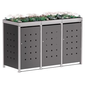 Abri pour trois poubelles Anna - 120 litres