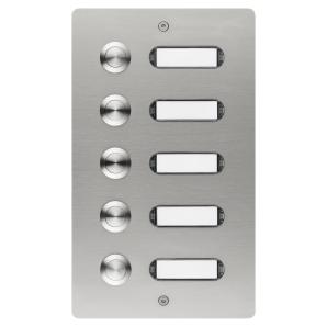 Sonnette multiple pour 1 à 6 logements, montage en saillie en Inox