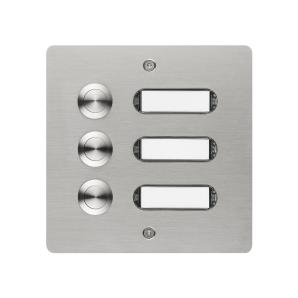 Sonnette multiple pour 1 à 6 logements ,encastré en Inox