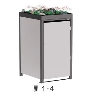 Abri pour poubelles Emma avec toit végétal  - 120 litres