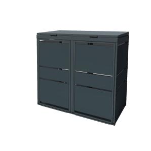 Abri pour deux poubelles Oskar - 120 litres
