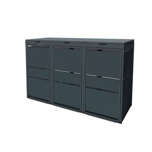 Abri pour trois poubelles Oskar - 120 litres