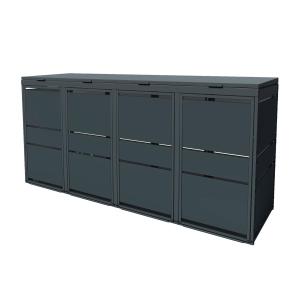 Abri pour quatre poubelles Oskar - 120 litres