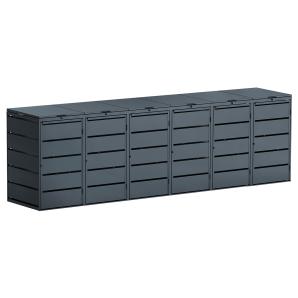 Abri pour six poubelles Edda - 240 litres