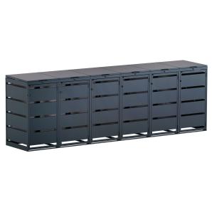 Abri pour six poubelles Kim - 120 litres